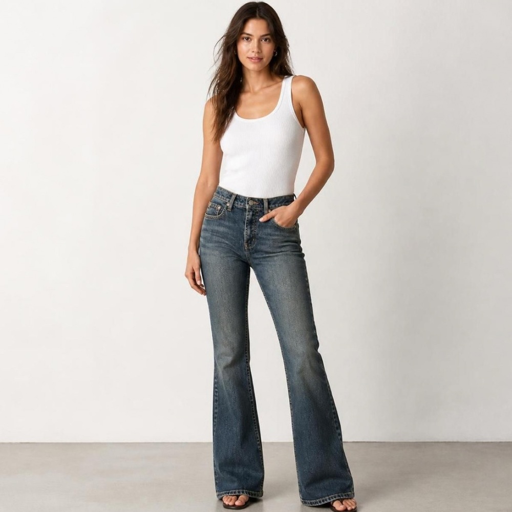 Silver Jeans Women's Flare Vintage Blue Jeans Size 28 100% Cotton